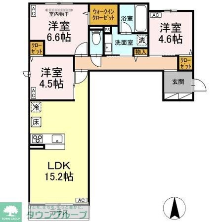 D-comodo小金井貫井北町の物件間取画像